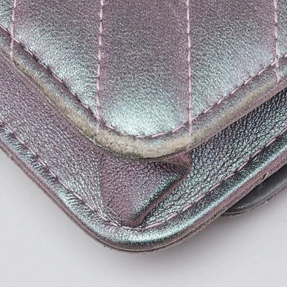 Chanel Purple Iridescent Quilted Lambskin Leather Reissue WOC Clutch Bag - Picture 3 of 10